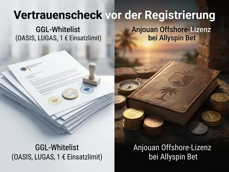 Lizenzvergleich Allyspin Bet vs GGL Whitelist