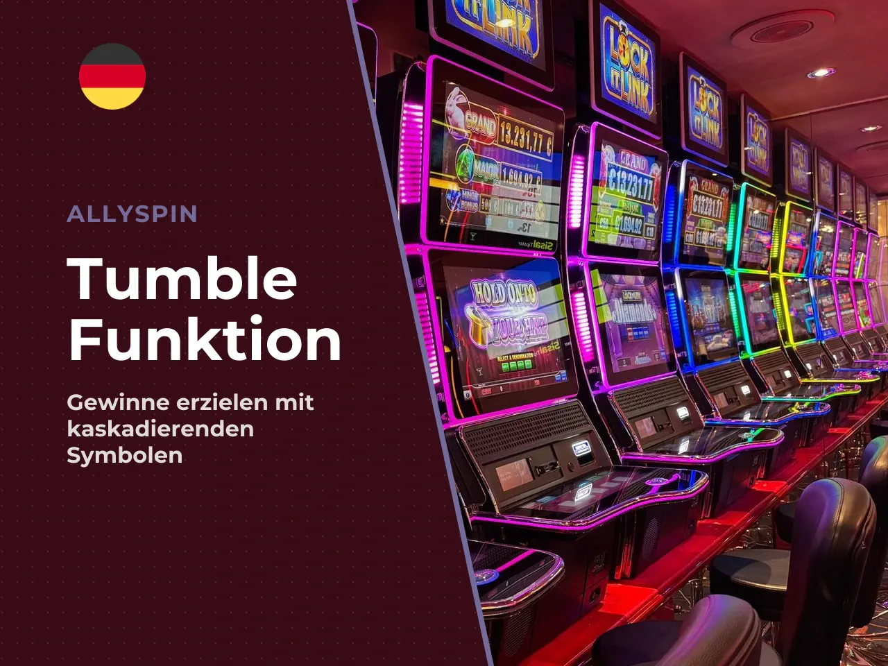 Tumble Funktion und aufeinanderfolgende Gewinne. Die