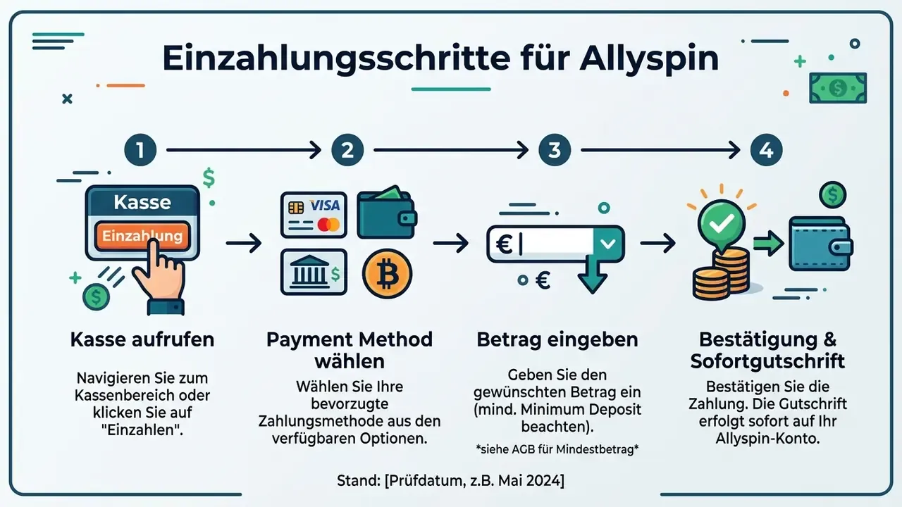 Ablaufdiagramm Einzahlung Allyspin Bet