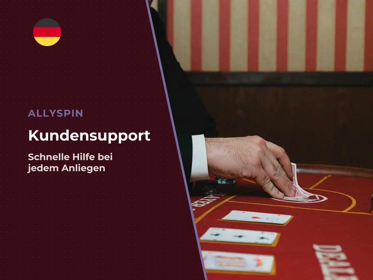 Support für Anmeldung und Account-Zugang. Drei