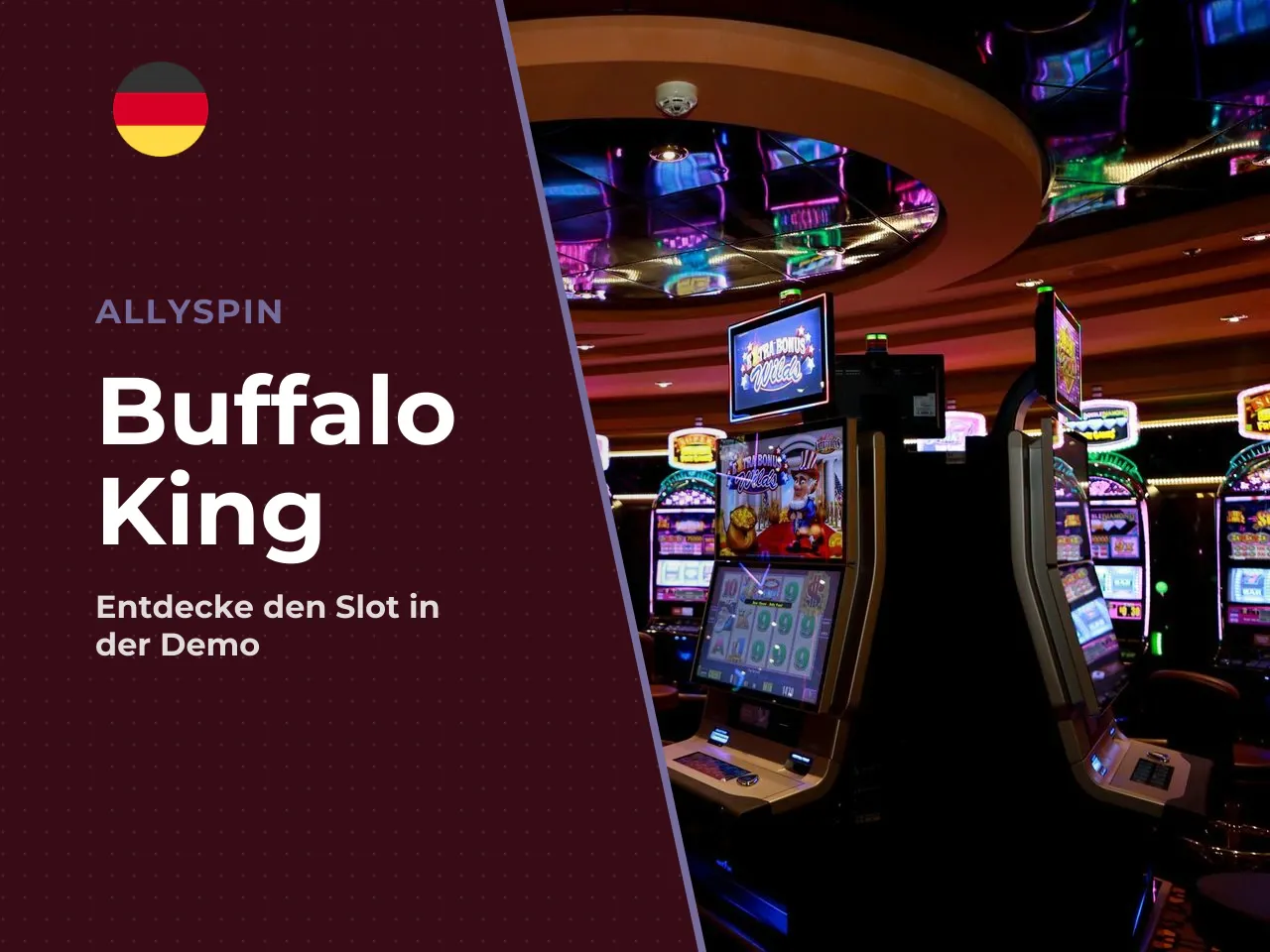 Spielautomat, Wildnis und Gestaltung. Der Buffalo