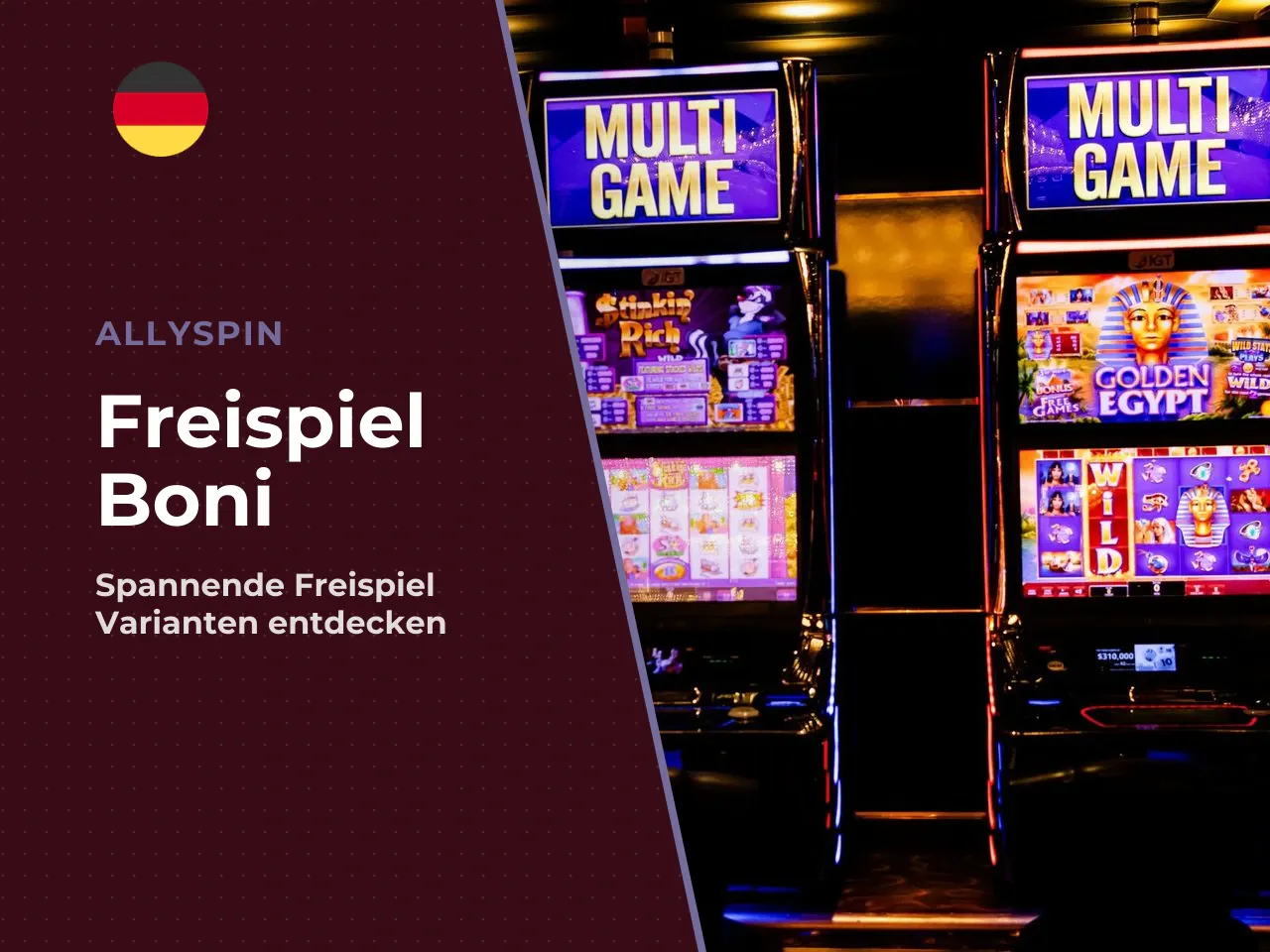 Gamble-Rad und die zwei Freispiel-Typen. Landet
