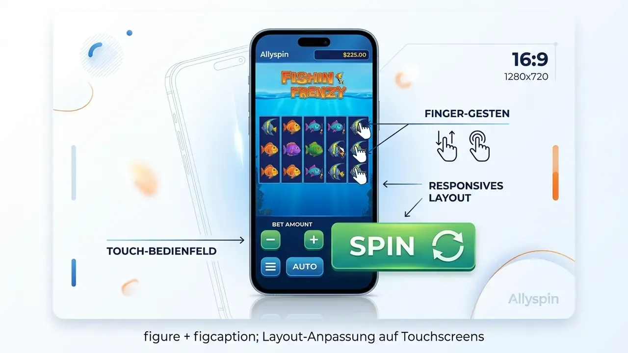 Fishin Frenzy Mobile Oberfläche auf dem Smartphone